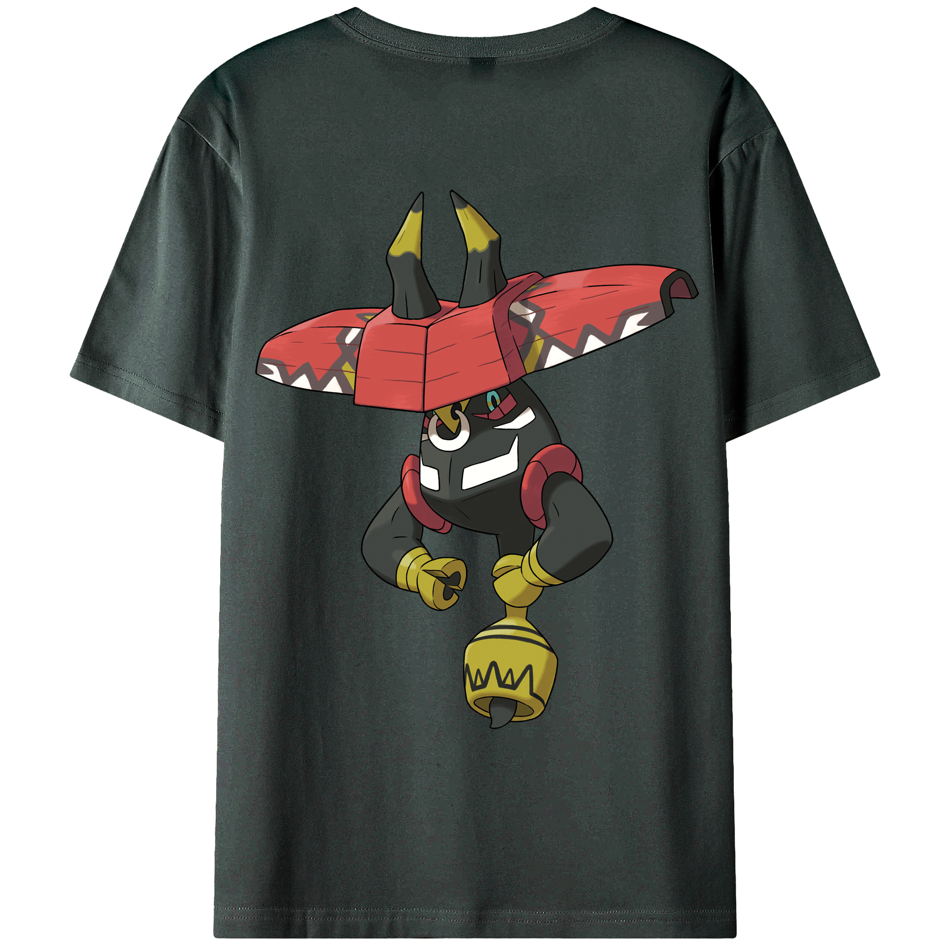 （画像用） ポケットモンスター Pokémon 綿100％ メンズ半袖Tシャツ（バックプリント） 通気性